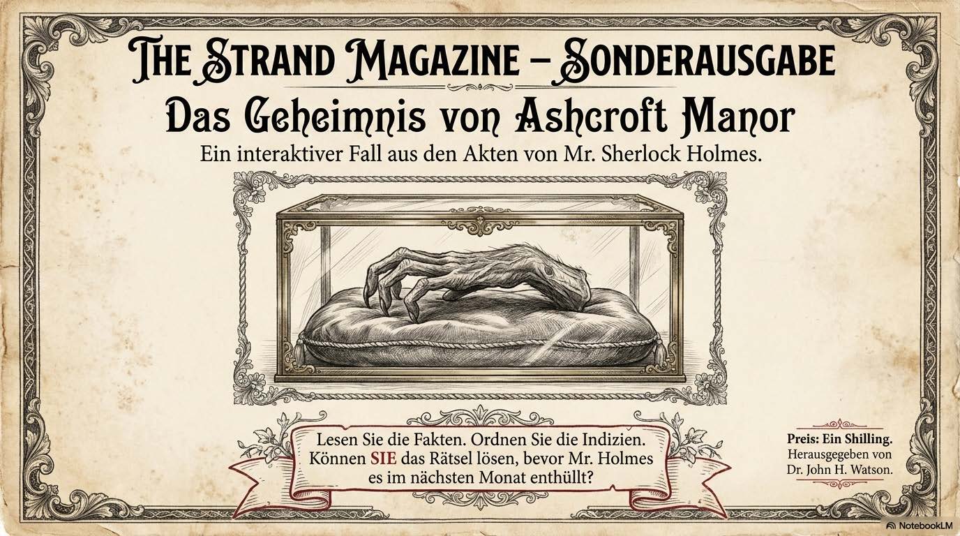 Titelseite: The Strand Magazine – Das Geheimnis von Ashcroft Manor