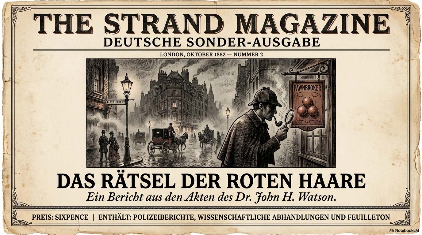 Titelseite: The Strand Magazine – Das Rätsel der roten Haare